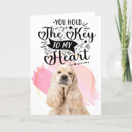Tarjeta Festiva Cocker Spaniel ama el Día de San Valentín personal
