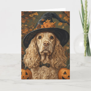 Tarjeta Festiva Cocker Spaniel Halloween