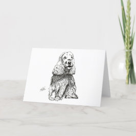 Tarjeta Festiva Cocker Spaniel inglés