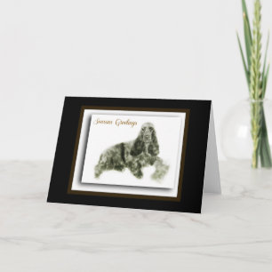 Tarjeta Festiva Cocker Spaniel inglés