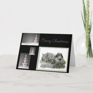 Tarjeta Festiva Cocker Spaniel inglés