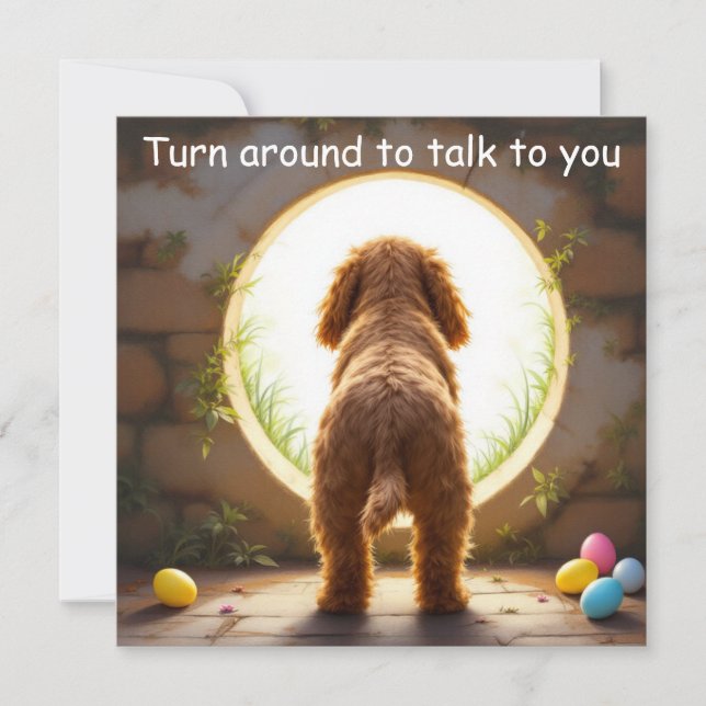 Tarjeta Festiva Cocker Spaniel - Pascua (Anverso)