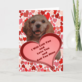 Tarjeta Festiva Cocker Spaniel Te Daré Valentina