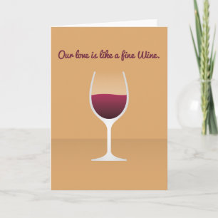 Tarjeta Festiva Cocktail Valentine: Nuestro amor es como un buen v