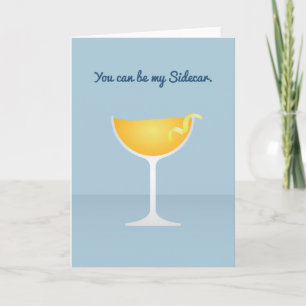 Tarjeta Festiva Cocktail Valentine: Puedes ser mi sidecar
