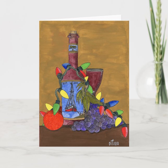 TARJETA FESTIVA CÓCTEL DE FRUTAS DD095 (Anverso)