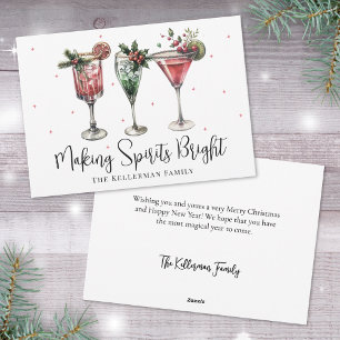Tarjeta Festiva Cóctel Navideño Festivo