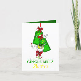 Tarjeta Festiva Cócteles de Gingle Bells Gin Lover Navidades