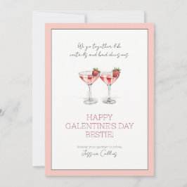 Tarjeta Festiva Cócteles deliciosos del día de Galentine