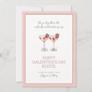 Tarjeta Festiva Cócteles deliciosos del día de Galentine
