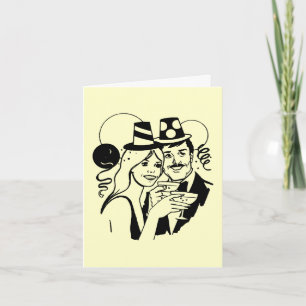 Tarjeta Festiva Cócteles y resoluciones de Año Nuevo