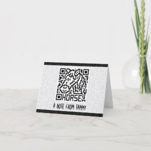 Tarjeta Festiva Código de QR el caballo