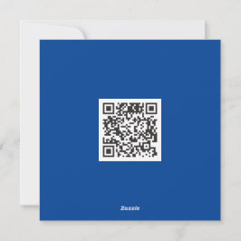 Tarjeta Festiva Código QR corporativo azul limpio