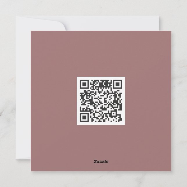 Tarjeta Festiva Código QR corporativo de Bordeaux (Reverso)
