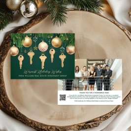 Tarjeta Festiva Código QR de Foto Inversión en Bienes Raíces