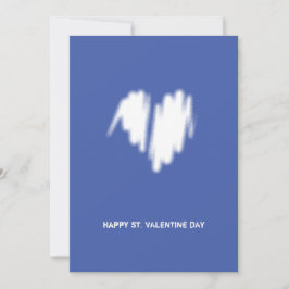 Tarjeta Festiva Código QR del corazón blanco moderno monocromo lim