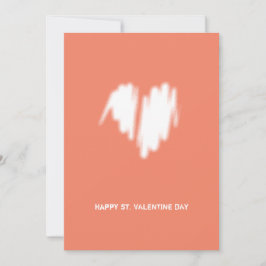 Tarjeta Festiva Código QR del corazón blanco moderno monocromo lim