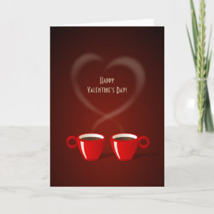 Tarjeta Festiva Coffee Love El día de San Valentín card