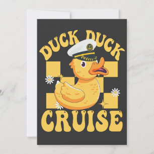 Tarjeta Festiva Coincidencia de crucero divertida familia Duck Cru