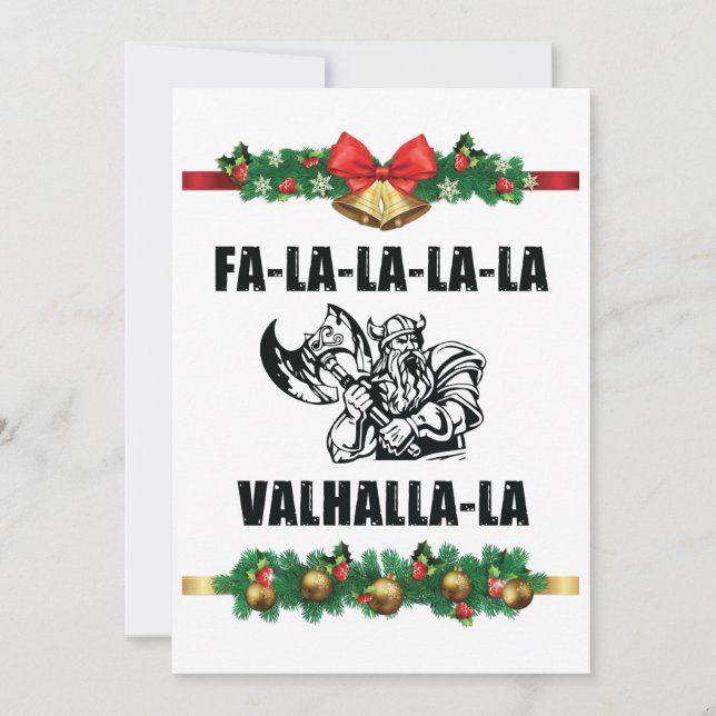 Tarjeta Festiva Cojín decorativo Valhalla navidades (Anverso)