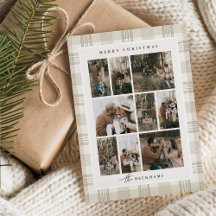 Colage de Fotos de Gingham Beige Suave