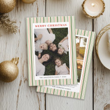 Colage de Fotos Familiares con Rayas Modernas Navi