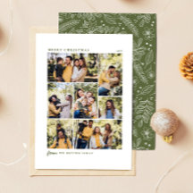 Colage de Fotos Navideñas Familiares Botánico Verd