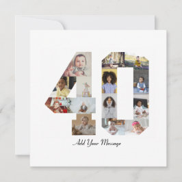 Tarjeta Festiva Colage de fotos número 40