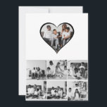 Tarjeta Festiva Colaje de 7 Fotos en Blanco y Negro<br><div class="desc">Personaliza tu propia fotografía. Puedes hacer este producto personalizado para ocasiones especiales como bodas,  cumpleaños,  Navidad,  días festivos,  memoriales,  graduaciones,  aniversarios y más. También se puede regalar a tu mejor amigo,  amigo cercano,  familia y parientes.</div>