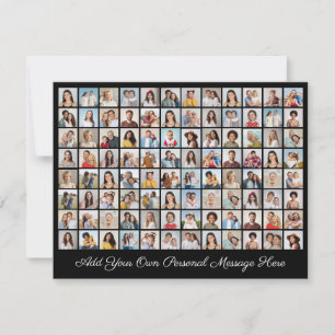 Tarjeta Festiva Colaje de 96 Fotos Agrega tu Propio Mensaje
