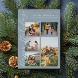 Tarjeta Festiva Colaje de Fotos Familiares con Guión Minimalista M<br><div class="desc">Crea tu propia tarjeta de Navidad con colaje de fotos familiares. Celebra la temporada navideña con tarjetas de Navidad personalizadas que presentan tus fotos familiares favoritas.</div>