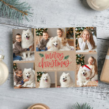 Colaje de Fotos Merry Christmas Kraft con Letra a