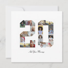 Tarjeta Festiva Colaje de fotos número 20