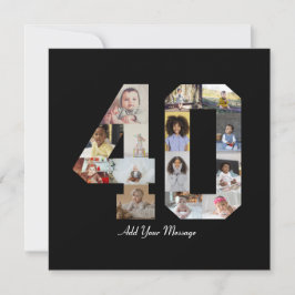 Tarjeta Festiva Colaje de fotos número 40