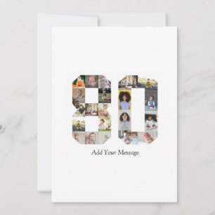Tarjeta Festiva Colaje de Fotos Número 80