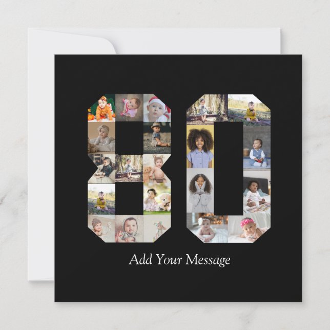 Tarjeta Festiva Colaje de fotos número 80 (Anverso)