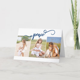 Tarjeta Festiva Colaje de Fotos Paz Tres