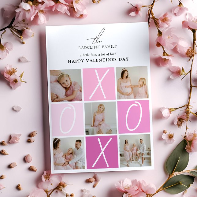 Tarjeta Festiva Colaje de fotos XOXO San Valentín (Subido por el creador)