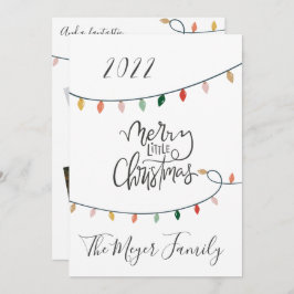 Tarjeta Festiva Colas de luces de merry Little Navidades 4 Foto