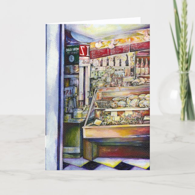 Tarjeta Festiva Cold Brew in a Hot Deli (Anverso)
