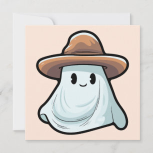 Tarjeta Festiva Colección de Halloween Baby Boo Cowboy Ghost