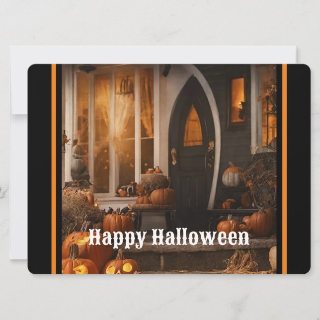 Tarjeta Festiva Colección de Hogar Feliz Halloween (Anverso)