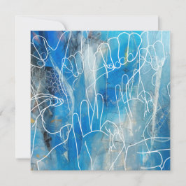 Tarjeta Festiva Colección de idiomas de Rótulo americano