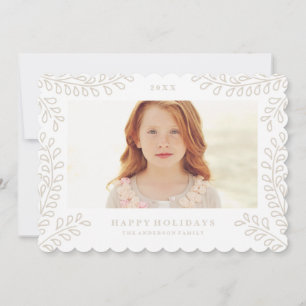 Tarjeta Festiva Colección de ramas de nieve
