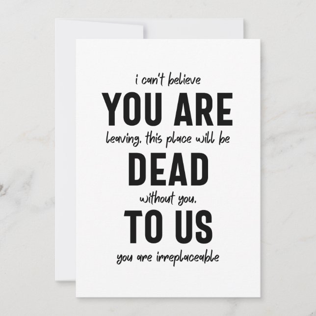 Tarjeta Festiva colega despedida, jubilación, adiós de coworker, (Anverso)