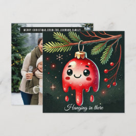 Tarjeta Festiva Colgando ahí Ornamento de árbol