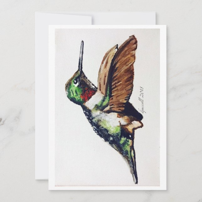 Tarjeta Festiva Colibrí (Anverso)