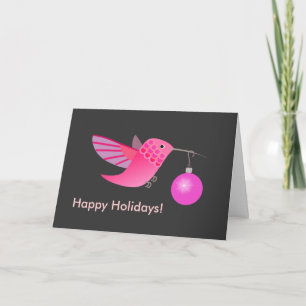 Tarjeta Festiva Colibrí del día de fiesta
