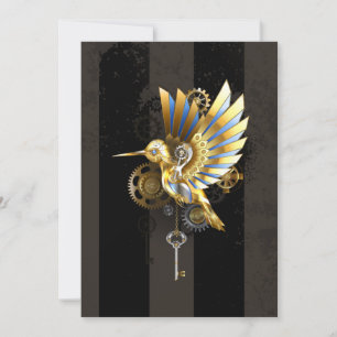 Tarjeta Festiva Colibrí mecánico