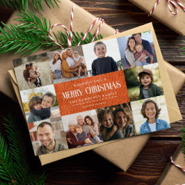 Tarjeta Festiva Collage de 10 fotos de Navidades rusos quemados Na